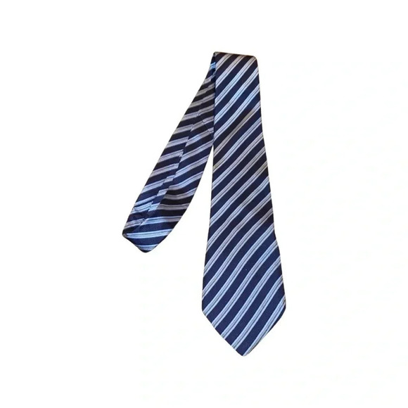 Vintage Christian Dior Men's Silk Navy Blue Tie - Picture 1 of 2